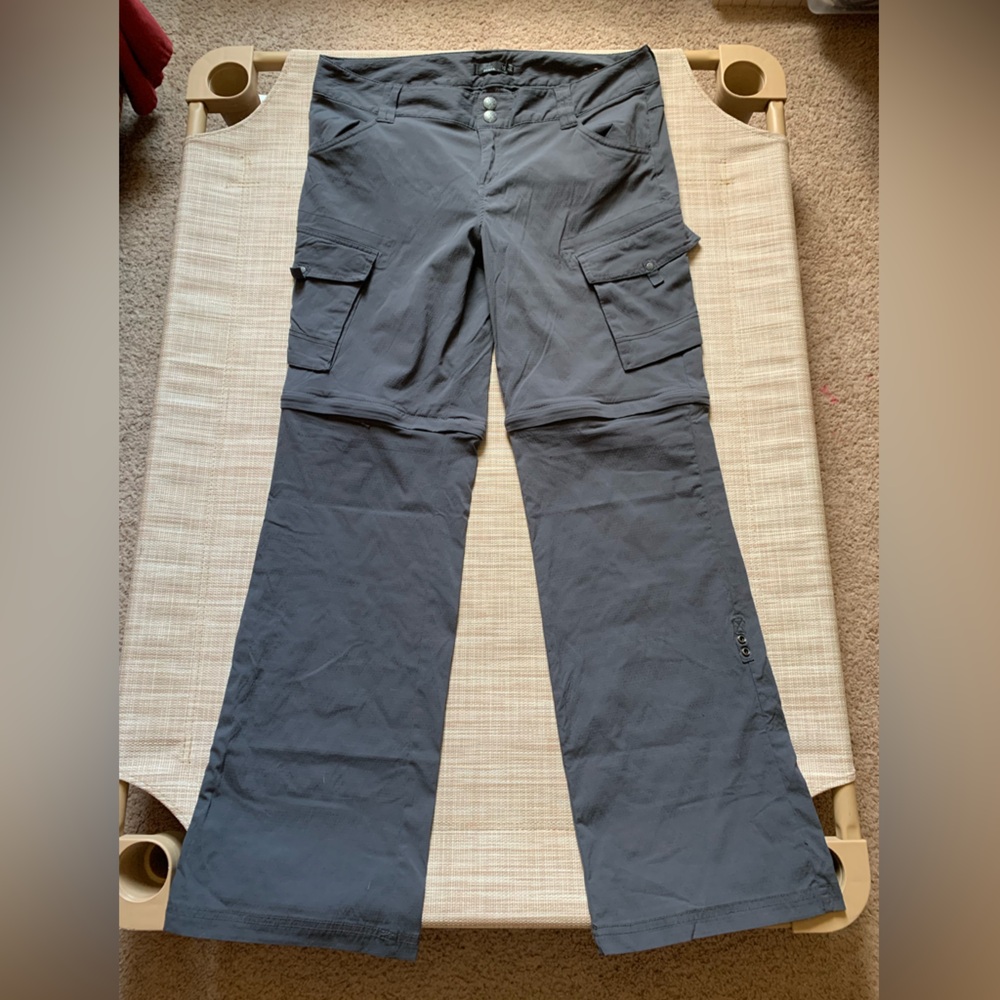 Grey convertible Prana pants women’s size 10
